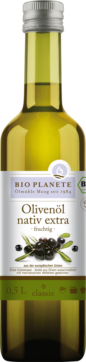 Bio Planète Olivenöl, fruchtig, 0,5 ltr Flasche