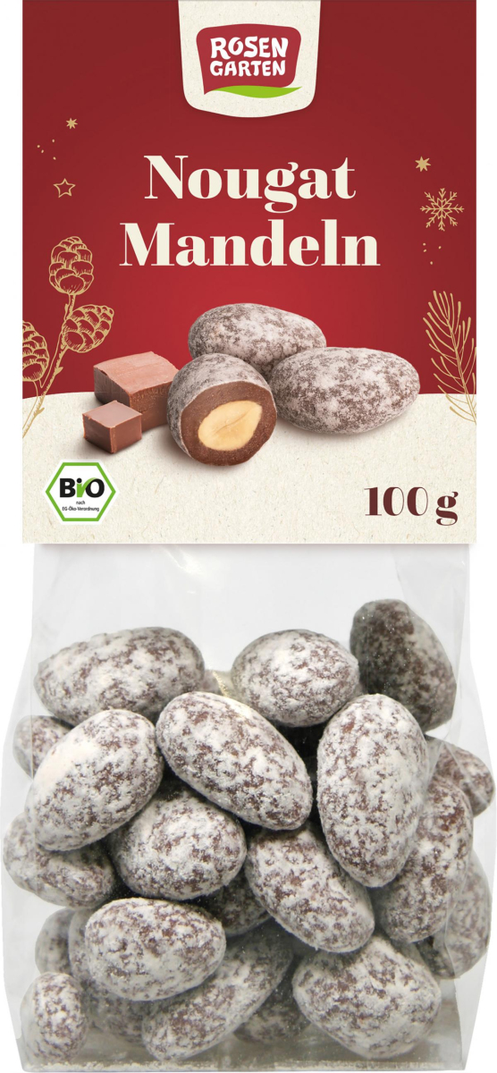 Rosengarten Nougat-Mandeln, 100 gr Beutel