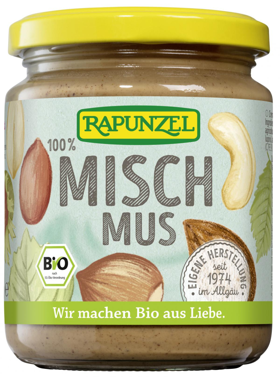 Rapunzel Mischmus 4 Nuts, 250 gr Glas