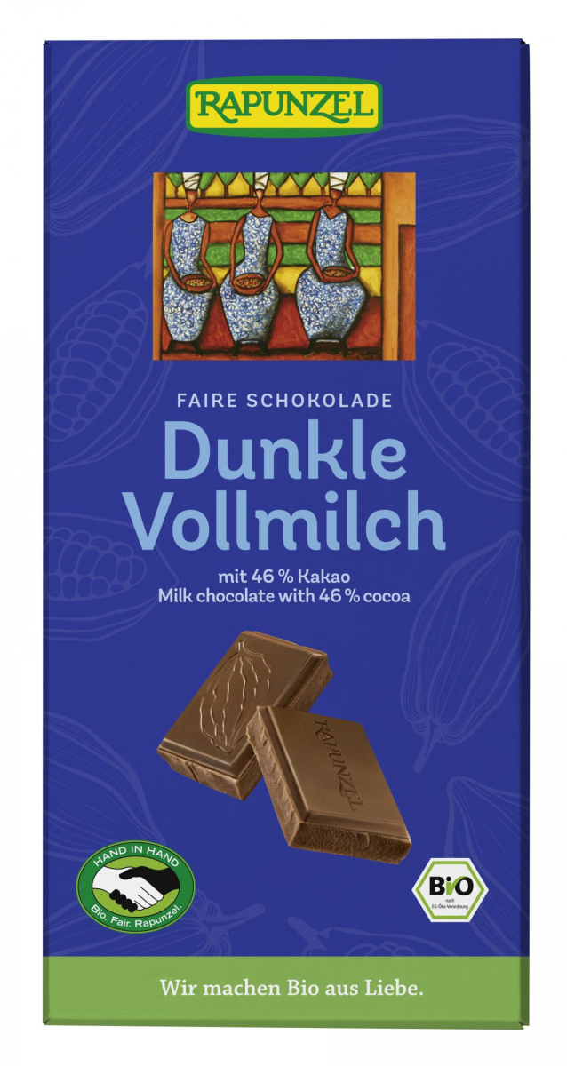 Rapunzel  Dunkel Vollmilch Schokolade 46% HIH, 100