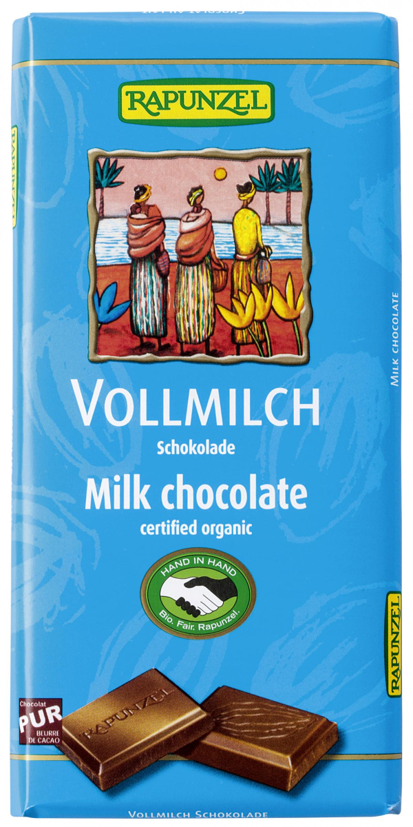 Rapunzel Vollmilch Schokolade HIH, 100 gr Stück