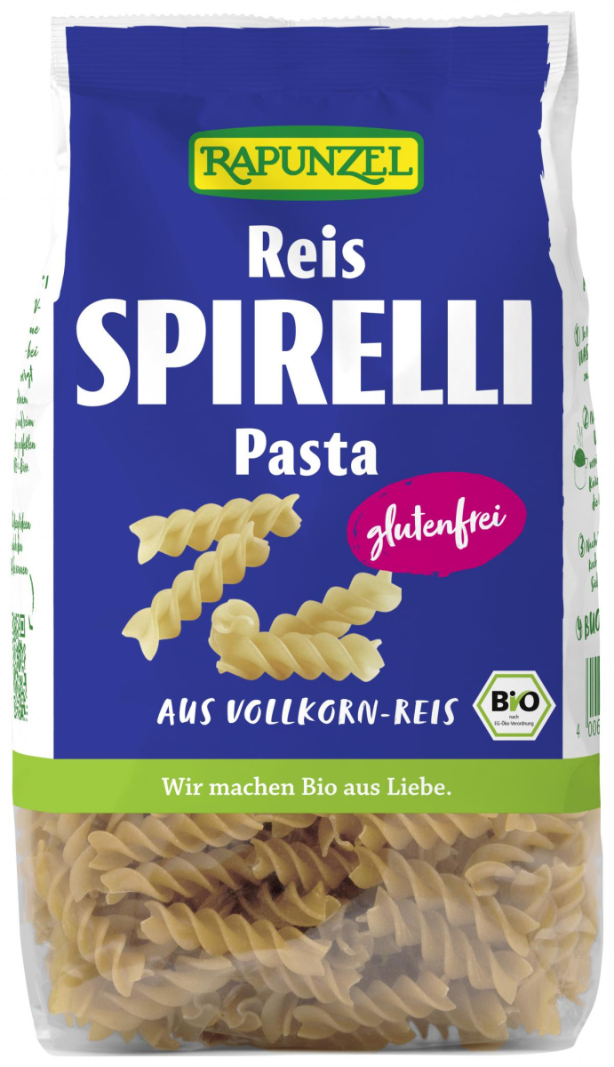 Rapunzel Reis-Spirelli, 250 gr Packung -glutenfrei