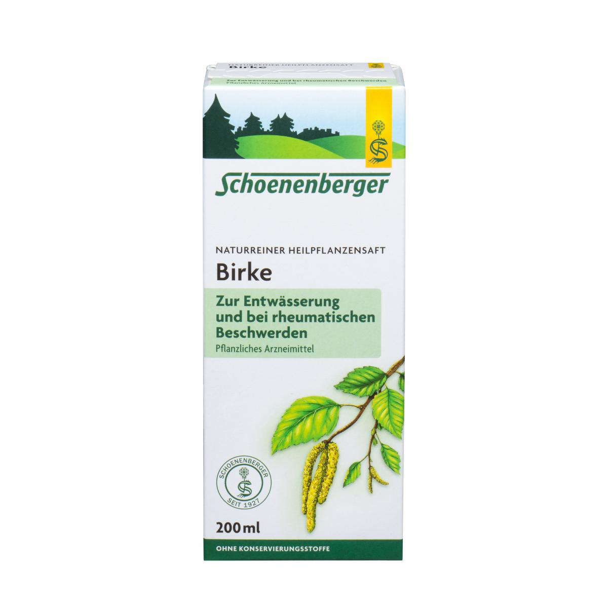 Schoenenberger Birkenblätter-Saft, 200 ml Flasche