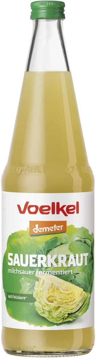 Voelkel Sauerkrautsaft milchsauer vergoren und samenfest 0,7l