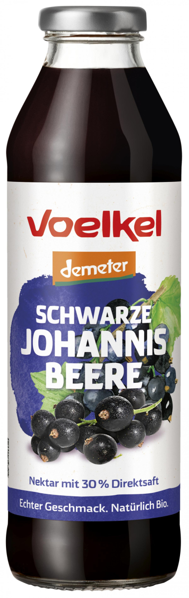 Voelkel Schwarze Johannisbeere Nektar, 0,5 L Flasc