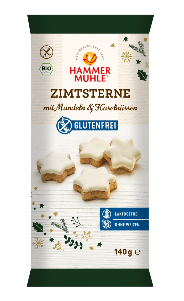 Hammermühle -glutenfrei- Zimtsterne, 140 gr Packun