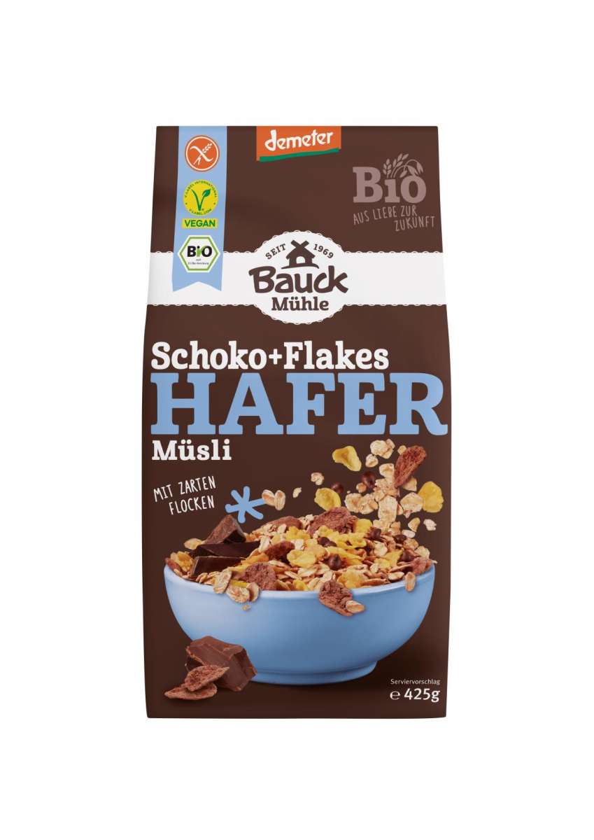Bauckhof Hafer Müsli Schoko+Flakes glutenfrei, 425