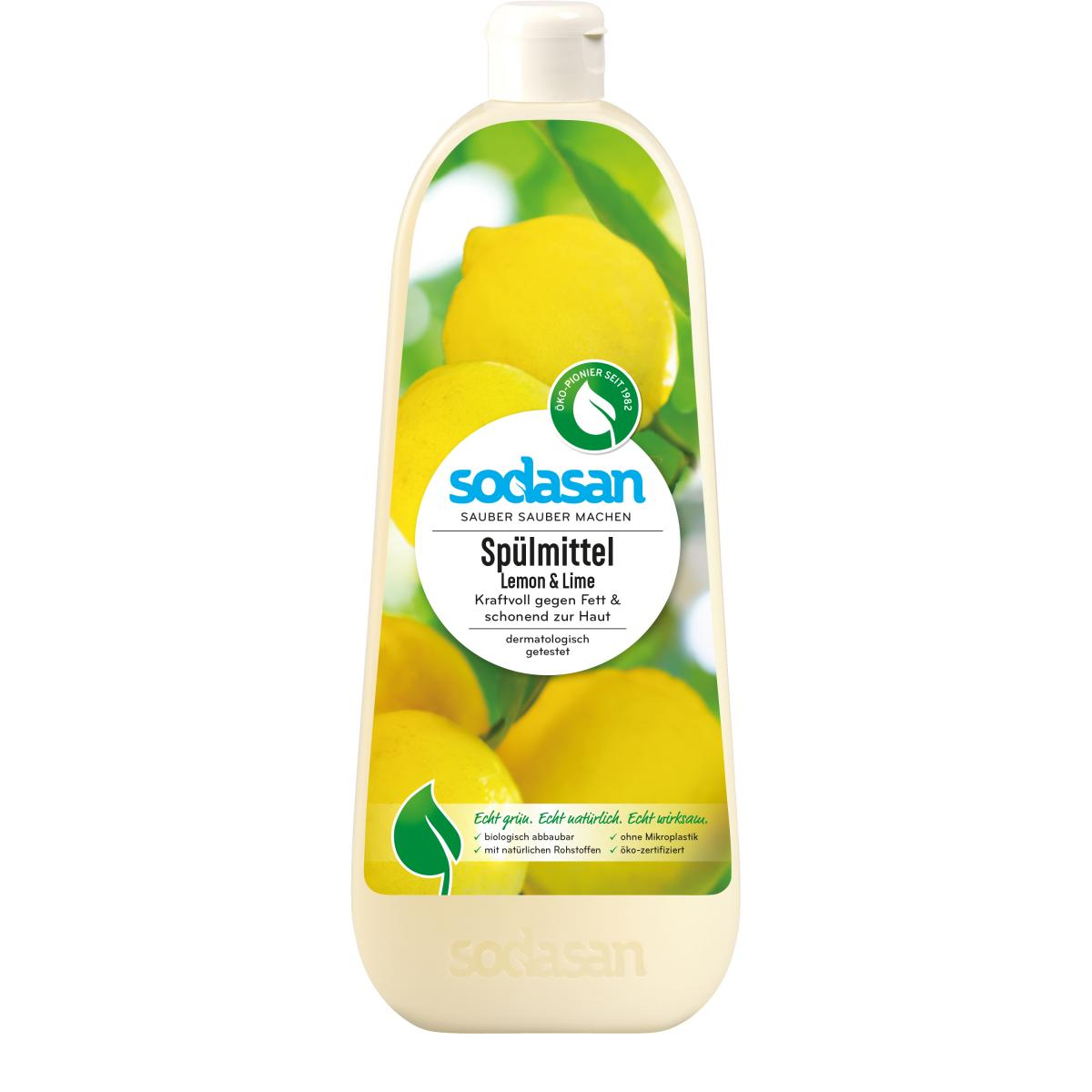 Sodasan Spülmittel Lemon, 1 ltr Flasche