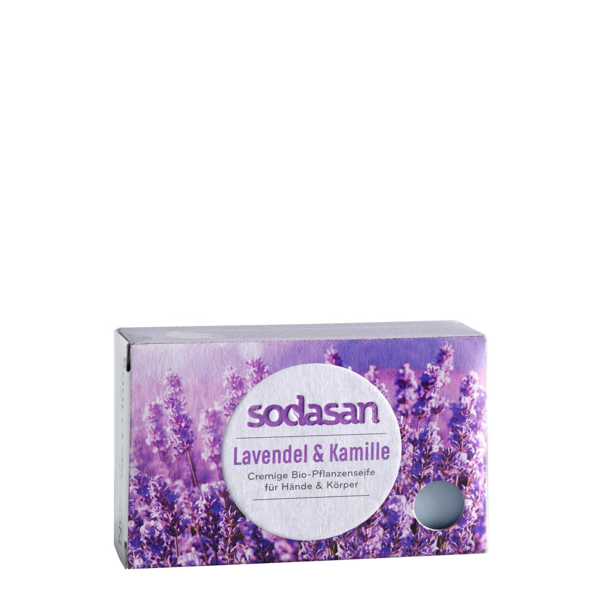 Sodasan Bio-Pflanzenseife Lavendel im Karton, 100