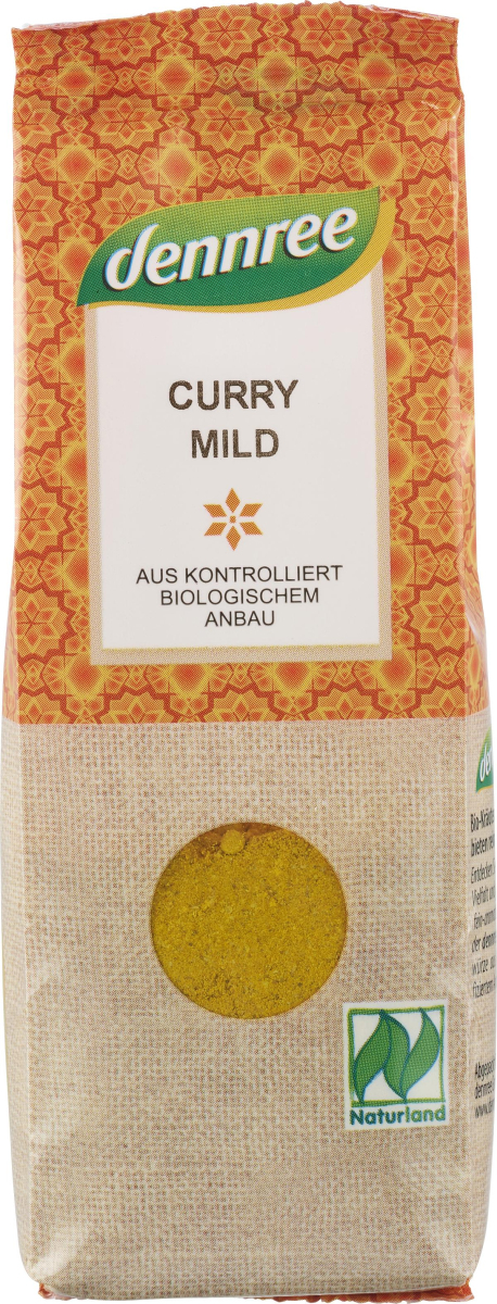 dennree Curry, mild, 55 gr Packung -Naturland-