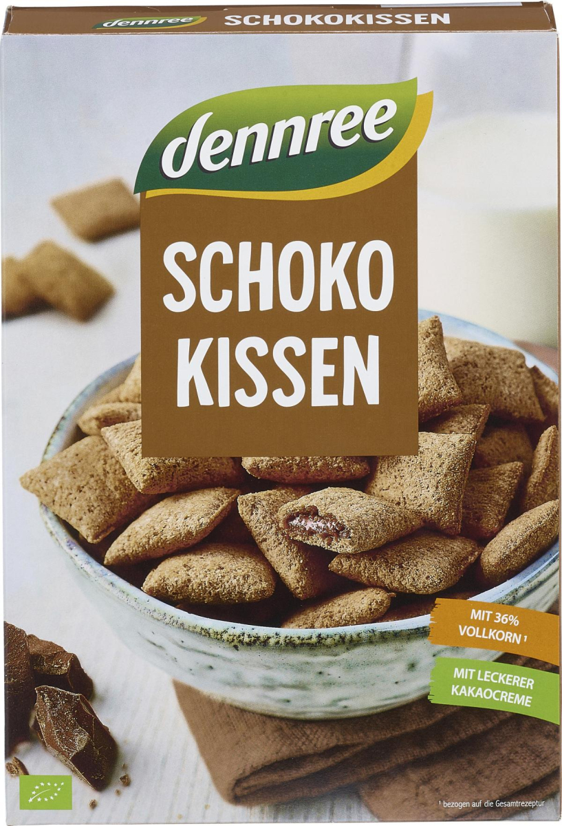 dennree Schokokissen, 375 gr Packung