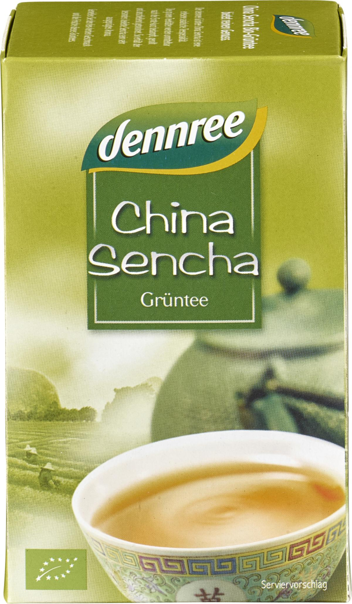 dennree China Sencha Grüntee, 1,5 gr, 20 Btl Packu