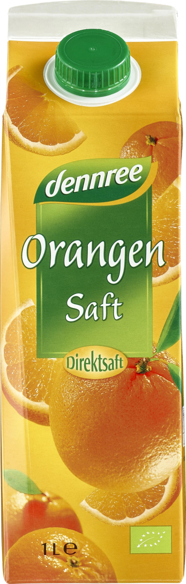 dennree Orangensaft Direktsaft, ohne Zuckerzusatz,