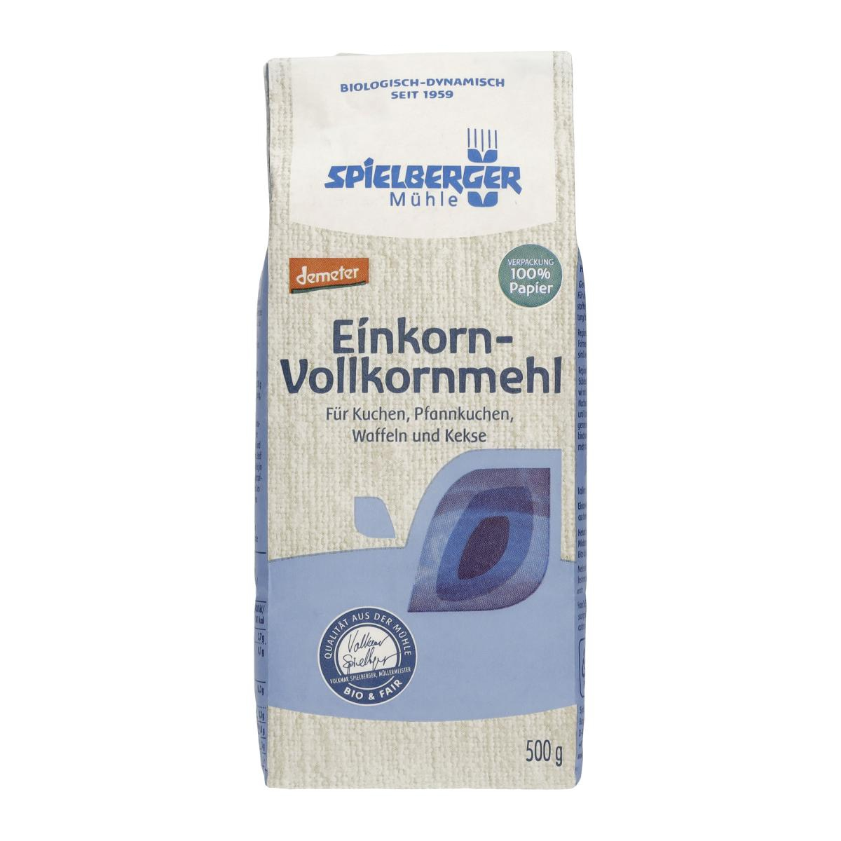Spielberger Einkorn-Vollkornmehl, 500 gr Tüte