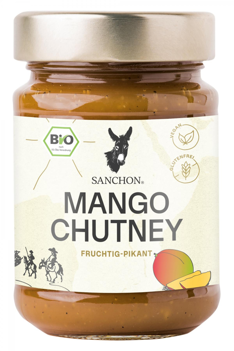 Sanchon Mango Chutney, 200 gr Glas