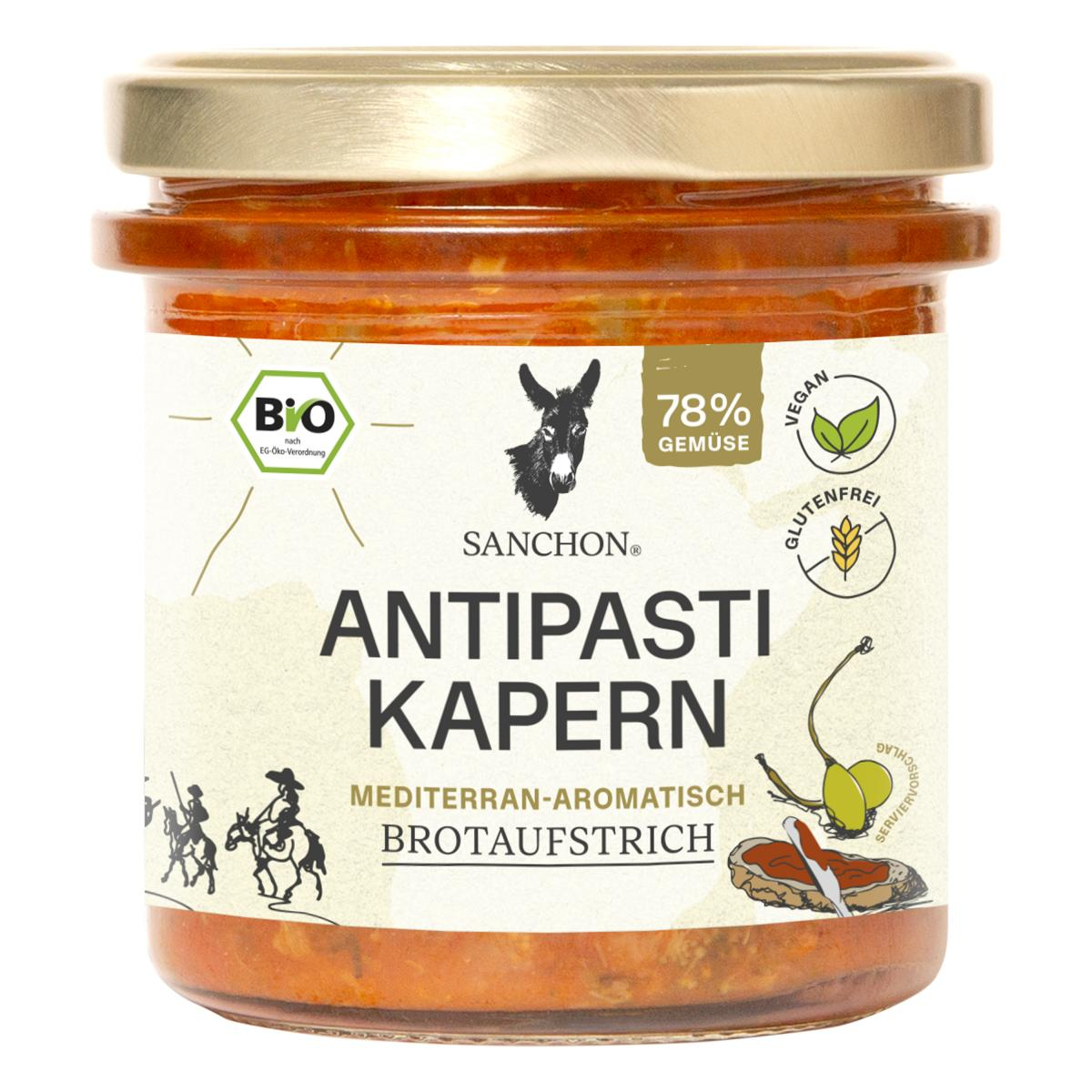 Sanchon Antipasti Kapern Brotaufstrich, 150 g Glas