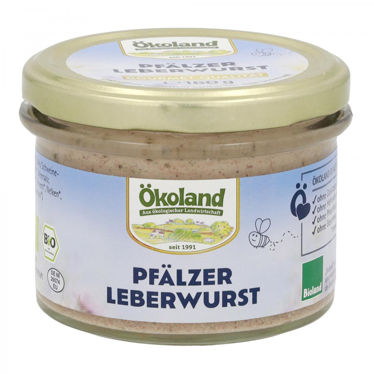 Ökoland Pfälzer Leberwurst - Gourmet-Qualität, 160