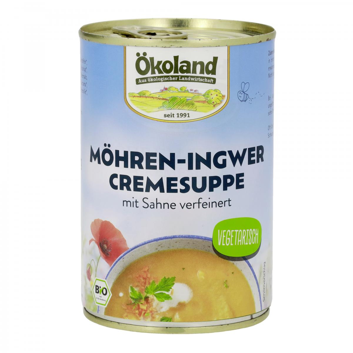 Ökoland Möhren-Ingwer Cremesuppe, 400 gr Dose