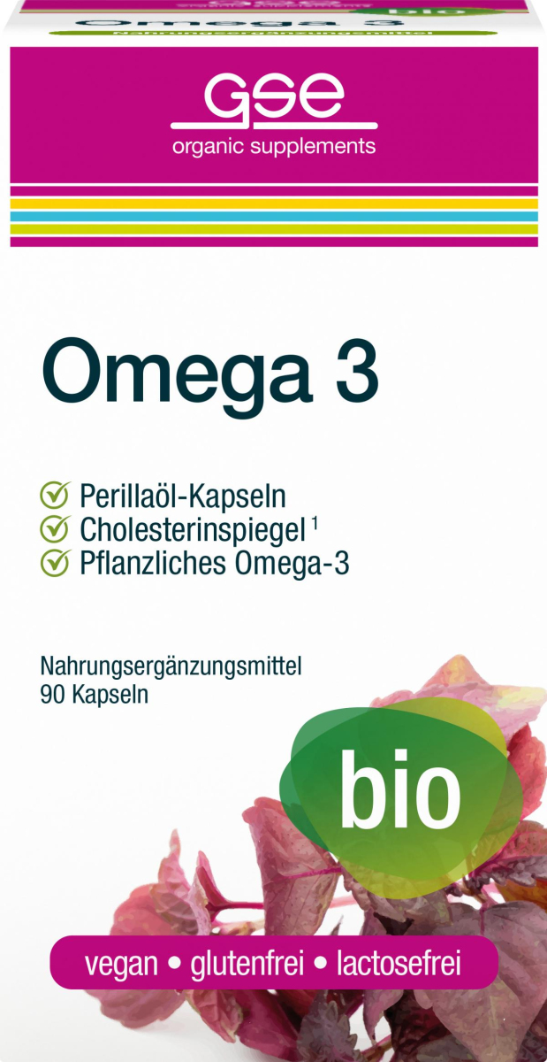 GSE Omega 3 - Perillaöl, 90 St Glas Kapseln