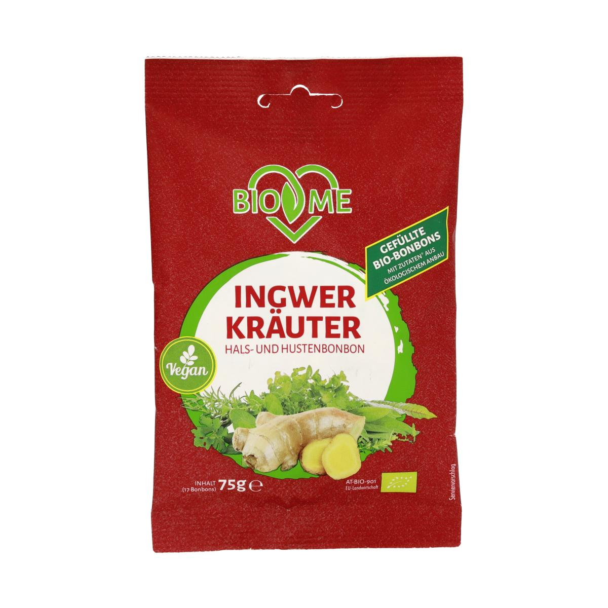 BIO loves Me Ingwer Bonbons, 75 gr Packung