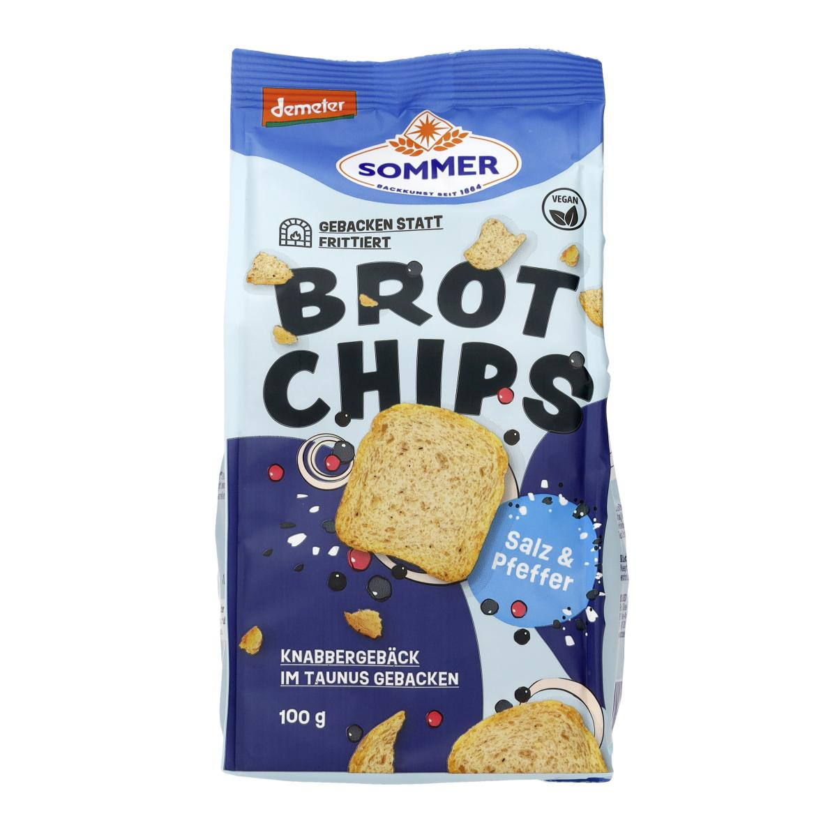 Sommer Brot Chips - Salz & Pfeffer Demeter, 100 gr