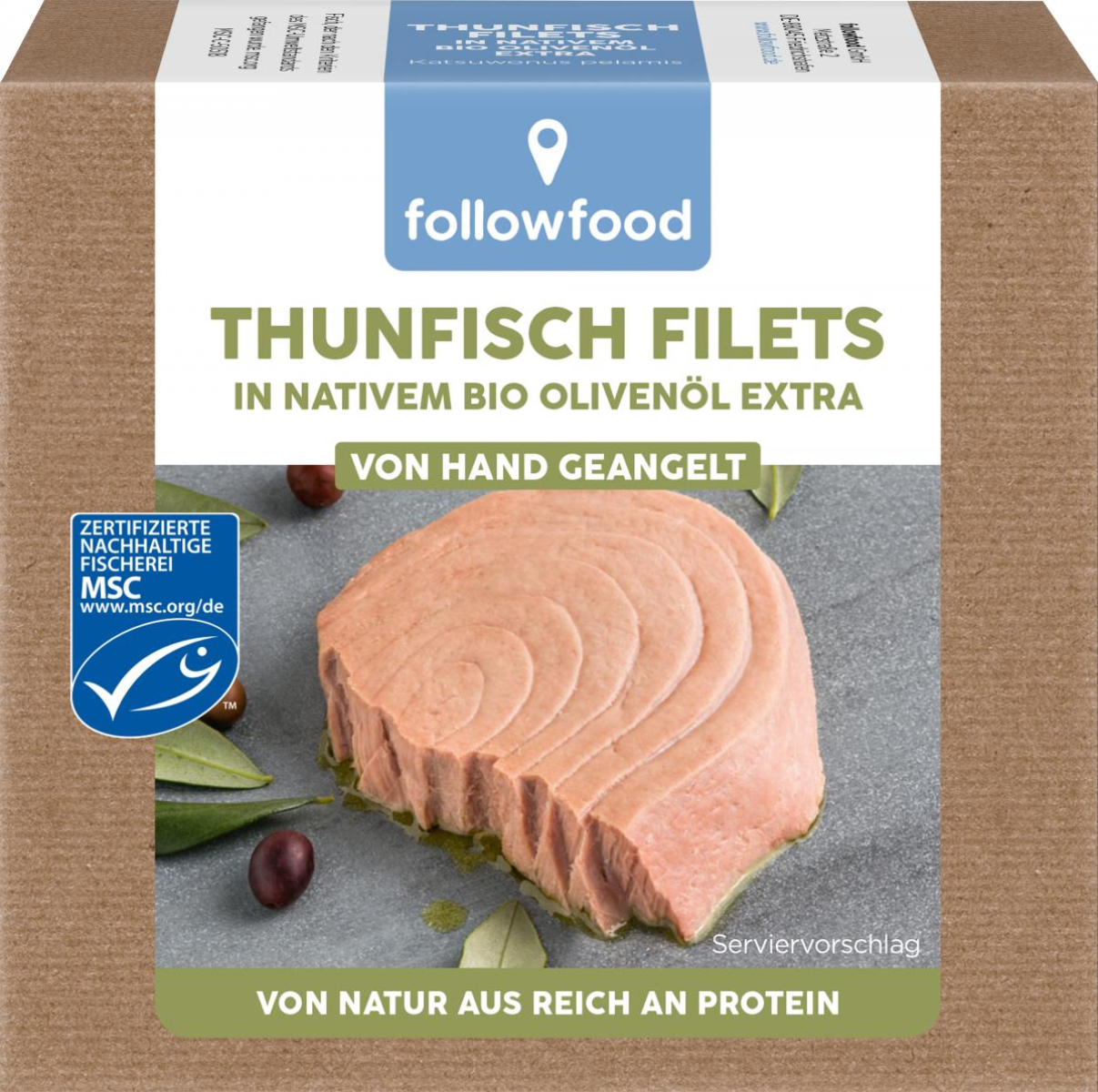 followfish Thunfisch Filets  in Bio-Olivenöl, 160