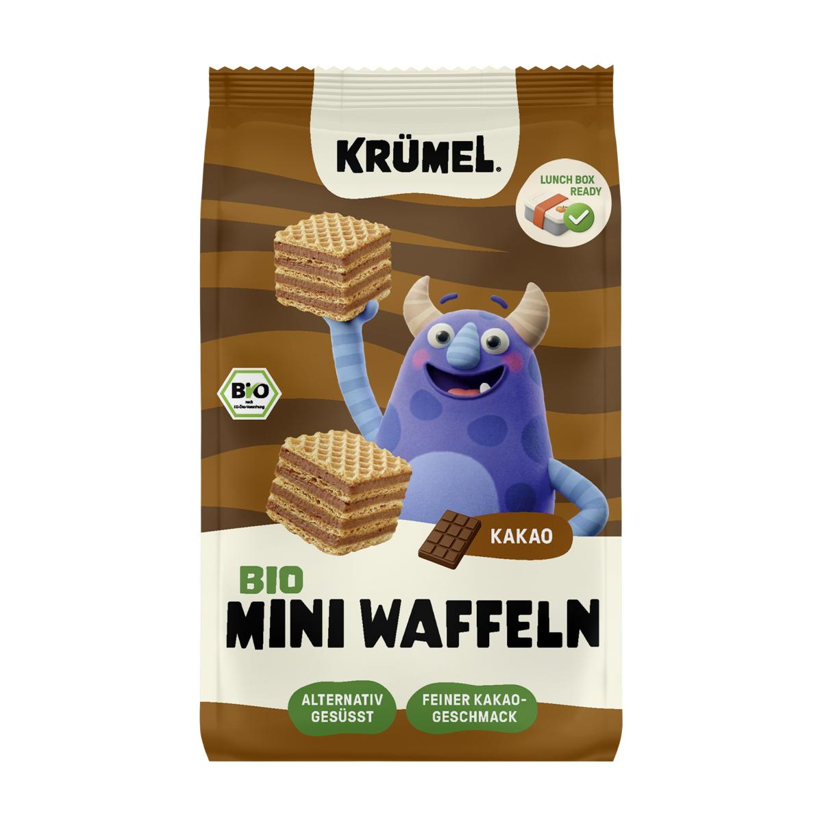 Krümel Mini Waffeln Kakao, 60 g Beutel