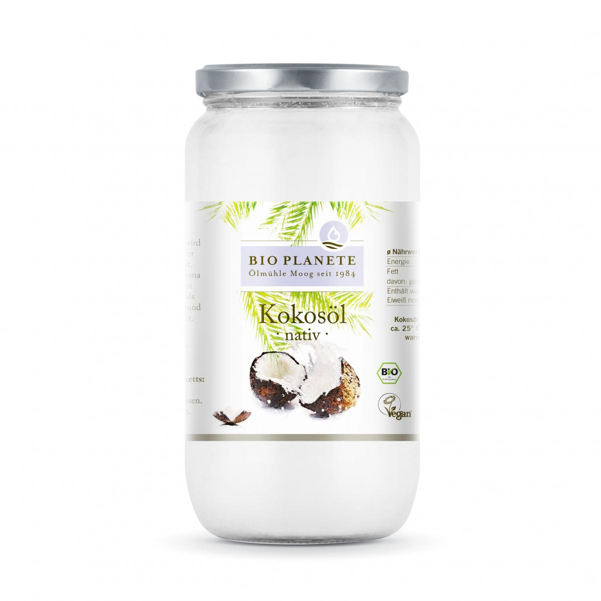 Bio Planète Kokosöl nativ, 950 ml Glas