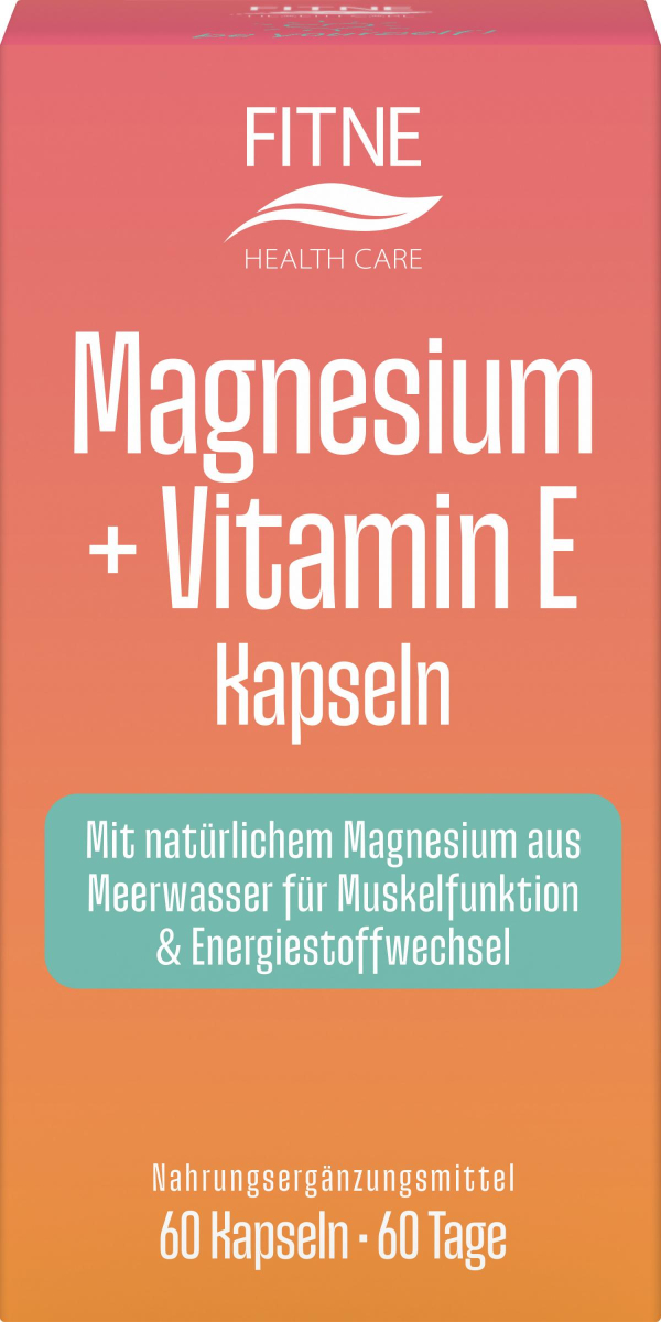 Fitne Magnesium + Vitamin E Kapseln, 60 St Packung