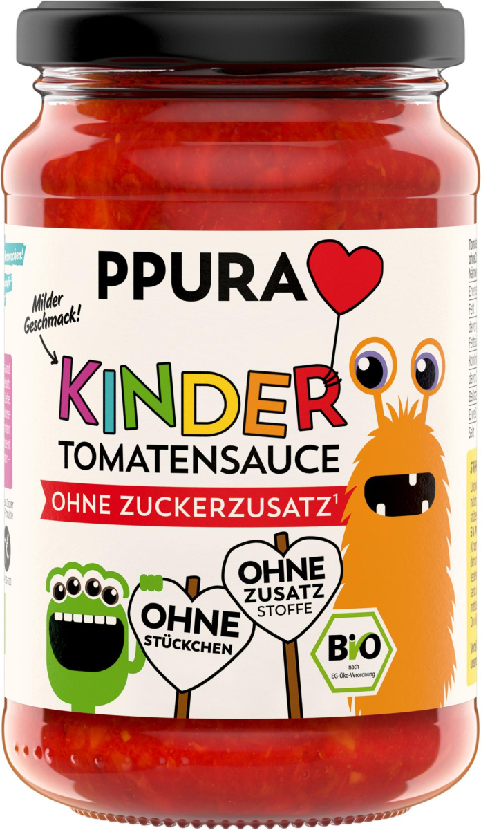 PPURA Sugo Kindertomatensauce, ohne Zuckerzusatz,