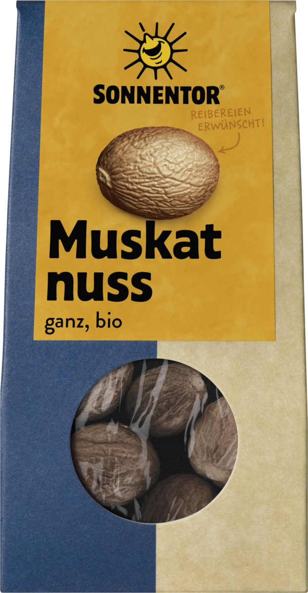 Sonnentor Muskatnüsse, ganz, 25 gr Packung