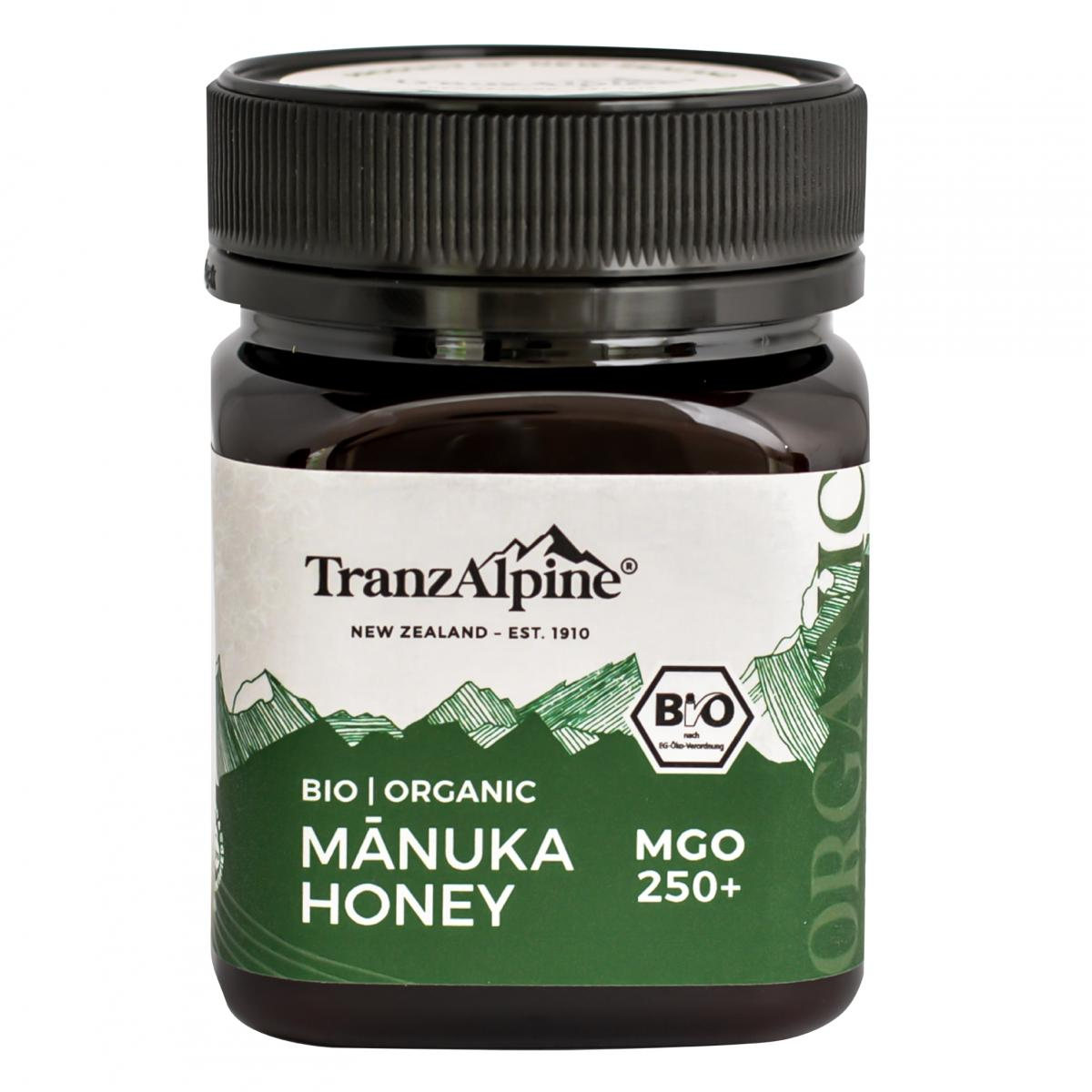 TranzAlpine Manuka Honig MGO 250, 250 gr Glas - cr