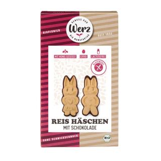 Werz Reis-Häschen mit Glasur, 125 gr -glutenfrei
