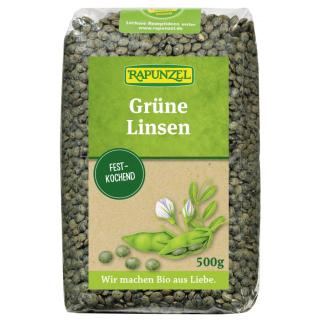 Rapunzel Grüne Linsen, 500 gr Packung