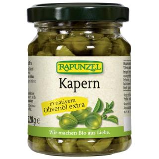 Rapunzel Kapern in Olivenöl, 120 gr Glas (90 gr)