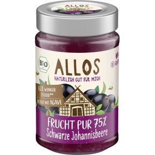 Allos Frucht Pur 75% Schwarze Johannisbeere, 200 g