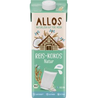 Allos Reis-Kokos Drink naturell, 1 ltr Packung