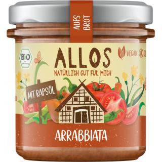Allos Aufs Brot Arrabiata, 140 gr Glas