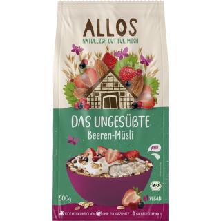 Allos Das Ungesüßte Beeren-Müsli, 500 gr Packung