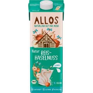 Allos Reis Haselnuss Drink ungesüßt, 1 ltr Packung
