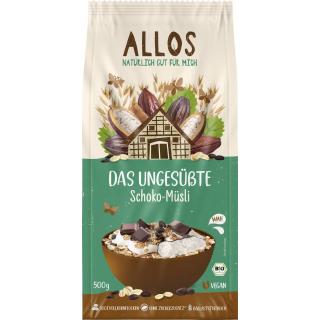 Allos Das Ungesüßte Schoko-Müsli, 500 gr Packung