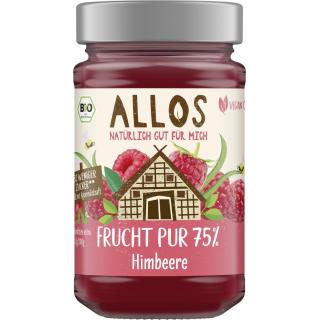 Allos Frucht Pur Himbeere, 250 gr Glas  -75% Fruch