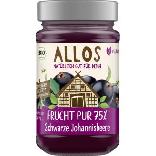Allos Frucht Pur Schwarze Johannisbeere, 250 gr Gl