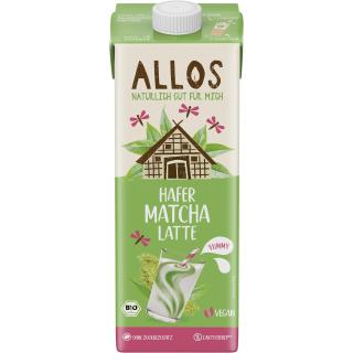 Allos Hafer Matcha Latte Drink, 1 L Packung