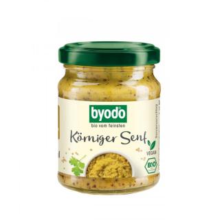 byodo Körniger Senf, mittelscharf, 125 ml Glas