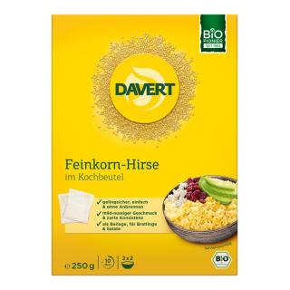 Davert Feinkorn-Hirse im Kochbeutel, 250 gr Packun