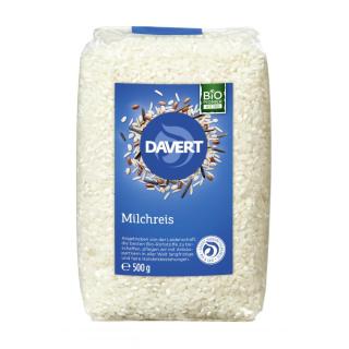 Davert Milchreis, rund, weiß, 500 gr Packung
