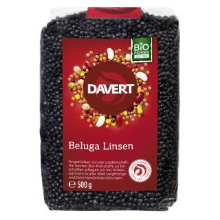 Davert Linsen Beluga schwarz, 500 gr Packung