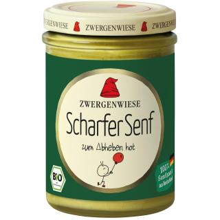Zwergenwiese Scharfer Senf, 160 ml Glas