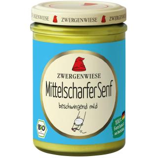 Zwergenwiese Mittelscharfer Senf, 160 ml Glas
